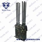 Internal Battery 6 Bands 80W Electronic Signal Jammer For Police