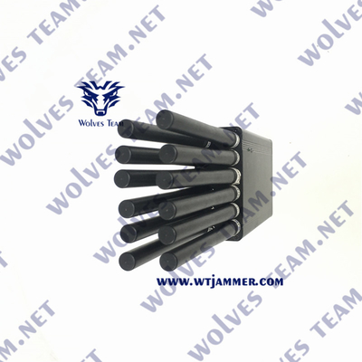 Remote Control Phone Signal Blocker 12 Antennas For 3G 4G 5G WiFi UHF VHF GPS Lojack