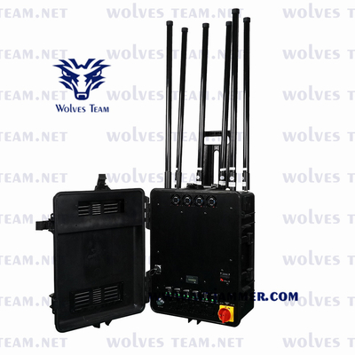 800m Cellular Cell Phone Signal Jammer Multi Bands 10 Channels For WiFi UHF VHF 3G  4G 5G