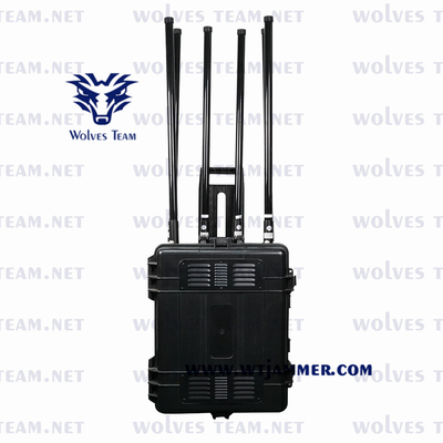 800m Cellular Cell Phone Signal Jammer Multi Bands 10 Channels For WiFi UHF VHF 3G  4G 5G