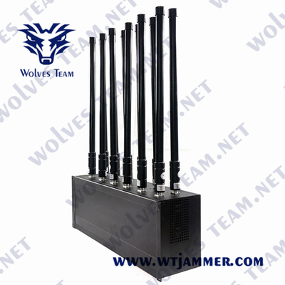GSM PCS DCS CDMA 3G 4G 5G Cell Phone Signal Jammer High Power Built In Battery
