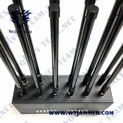GSM PCS DCS CDMA 3G 4G 5G Cell Phone Signal Jammer High Power Built In Battery