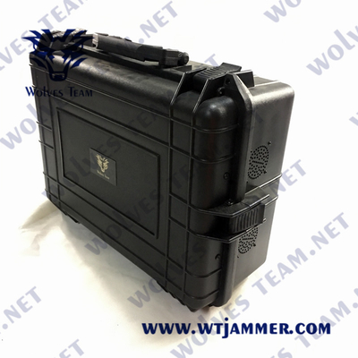 Suitcase Cell Phone Jamming Device 8 Bands For GPS WiFi GSM PCS 3G 4G 5g