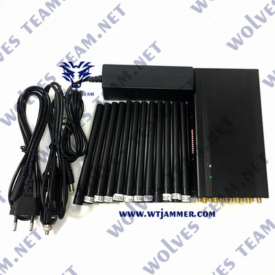 Handheld 12 bands Signal Jammer Mobile Phone GSM CDMA 3G 4G 5G WIFI GPS VHF UHF Lojack  Blocker 30 meters