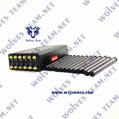Handheld 12 bands Signal Jammer Mobile Phone GSM CDMA 3G 4G 5G WIFI GPS VHF UHF Lojack  Blocker 30 meters