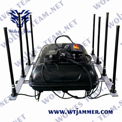 High Power Vehicle Jammer Shockproof UHF800/900 Walky-talky VHF WIFI5.8g Cell Phone 5G Signal Jammer