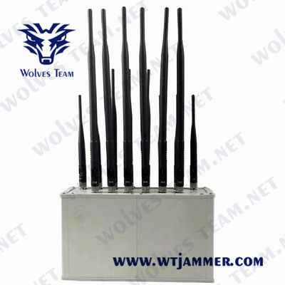 Desktop 16 Bands Cell Phone Jammer Operating Temp -20℃ To 50℃ Mobile Phone Signal Jammer GSM 3G 4G 5G Signal Jammer