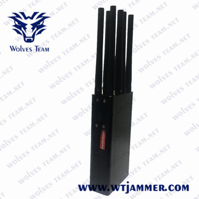 3G 4G LTE 4G WIMAX 5G Cell Phone Signal Jammer Portable 8 Antenna Handheld Type