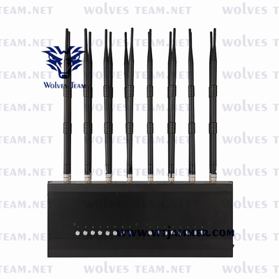 Full Bands Adjustable Cell Phone Signal Jammer 16 Antennas GPS WIFI 3G 4G 5G