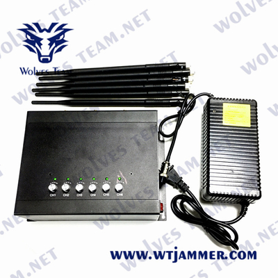 6 Bands Adjustable All Cell Phone Signal Jammer Customized GSM PCS 3G 4G