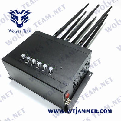 6 Bands Adjustable All Cell Phone Signal Jammer Customized GSM PCS 3G 4G