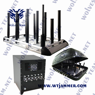 High Power 350W Vehicle WIFI GPS Anti Drone Jammers Up To 2000M