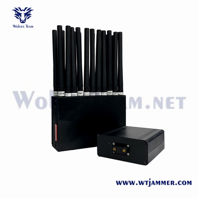 22W Portable WiFi GPS Jammer L1 L2 L5 Lojack 22 Bands 2G 3G 4G 5G