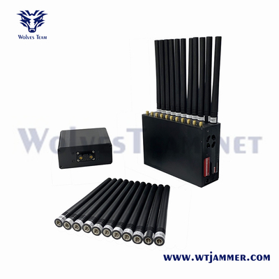 22W Portable WiFi GPS Jammer L1 L2 L5 Lojack 22 Bands 2G 3G 4G 5G