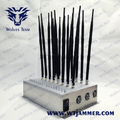 Full Bands 50m 16 Antenna Jammer Adjustable Power Desktop Type