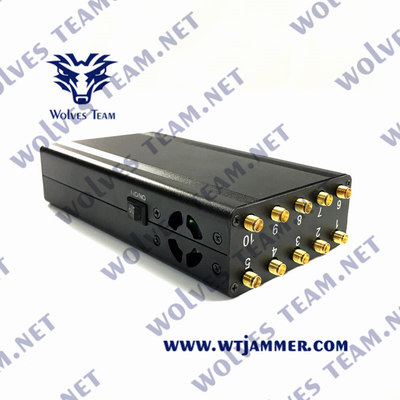 10 Bands GSM Handheld Signal Jammer Up To 20M For Cell Phone