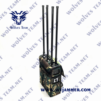IP65 Powerful Backpack Cell Phone Jammer GPS GSM DCS 3G 4G 5G Blocker Coverage Up to 150m