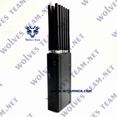 12 Antennas Handheld Gps Blocker For 3G 4G 5G WiFi UHF VHF GPS Lojack
