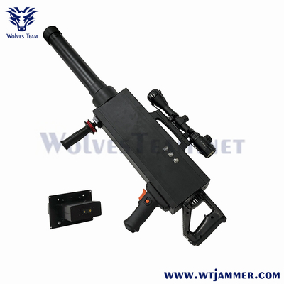Handheld 4000m GPS Anti Jamming Security Defense Gun Type Drone Jammer