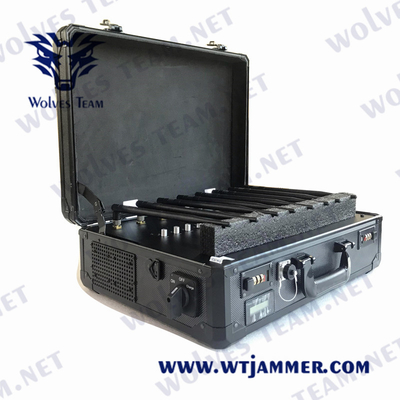 Suitcase UAV Drone Signal Jammer Portable VIP Protection Defence RF GPS WiFi5.8g