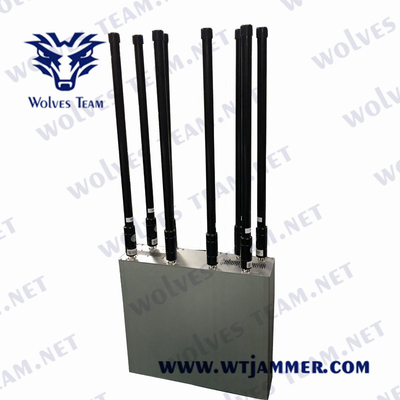 80 W Cell Phone Signal Jammers Gsm Lte 4g 5g Gps Wifi Lojack Wifi