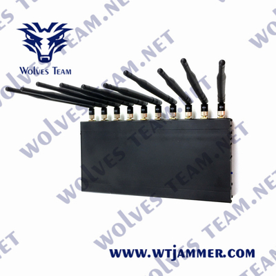 10 Bands Indoor Cellular Signal Jammer 2g Gsm 3g 4g 5g Lte 50 Meters
