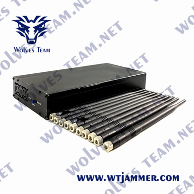 10 Bands Indoor Cellular Signal Jammer 2g Gsm 3g 4g 5g Lte 50 Meters