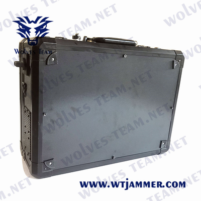 Suitcase Portable Anti UAV Drone Jammer WIFI2.4G/5.8G GPS 315MHz Signal Jammer  4000 Meters