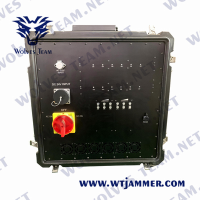 IED Bomb 22 bands high power GSM 5G UHF VHF RF Signal Jammer Mounted on Car