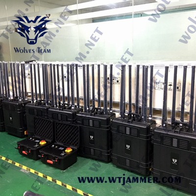 100 Watt Portable 4 Bands Drone Signal Jammer IP65 Waterproof GPSL1 WIFI2.4G WIFI5.8G Signal Jammer