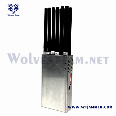 Handheld 14 antenna Signal Jamme Factory sales For 3G 4G 5G WiFi UHF VHF GPS Lojack cell phone signal jammer