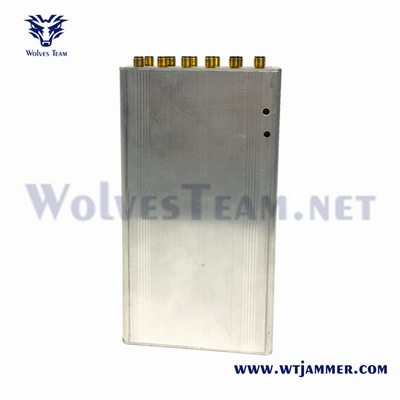 Handheld 14 antenna Signal Jamme Factory sales For 3G 4G 5G WiFi UHF VHF GPS Lojack cell phone signal jammer