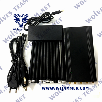 Portable 16 Antenna RF Signal Jammer Mobile Phone Cellular 2G 3G 4G 5G WIFI GPS Blocker 20 Meters
