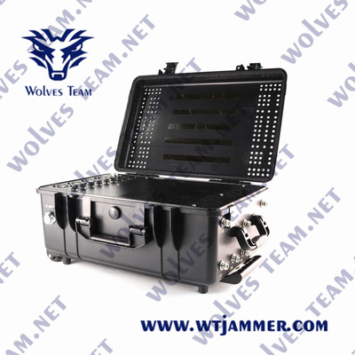 Portable Powerful Outdoor Waterproof 5G UHF VHF RF315/433/868/319MHz Signal Jammer Range up to1000 meters