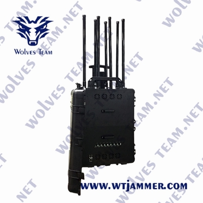 High Power Mobile Phone Jammer Battery Operation Time 2-3 Hours Jamming Radius 300-1000m Mobile Network Signal Disruptor