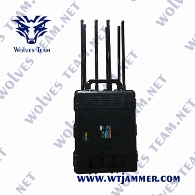 300-1000m Jamming Radius Portable Signal Jammer Each Frequency Controlled By Independent RF On/off Switches 700W