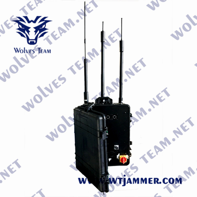 All Cell Phone Frequency Range Portable Signal Jammer with 700W Power and Independent RF On/off Switches