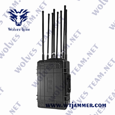 7 Bands Portable Signal Jammer with Lightweight Design 36.00Kg Weight and 300-1000m Jamming Radius