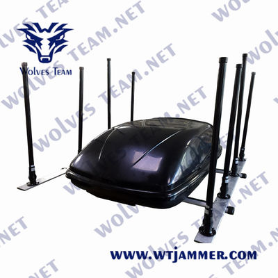 Aluminum Alloy Vehicle Signal Jammer with Remote Control Switches and Monitor Software Management