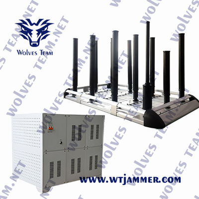 600W High VHF UHF WIFI 3G 4G 5G Power Signal Jammer with Aluminum Alloy efficiency