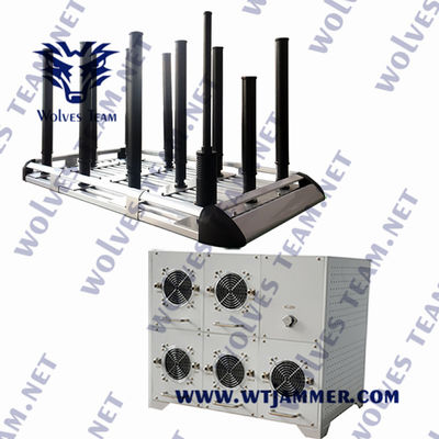 600W High VHF UHF WIFI 3G 4G 5G Power Signal Jammer with Aluminum Alloy efficiency