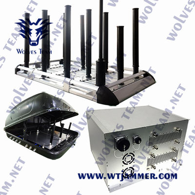 High Power GPS VHF UHF Mobile Phone Jammer For VIP Protection 300-1000 meters