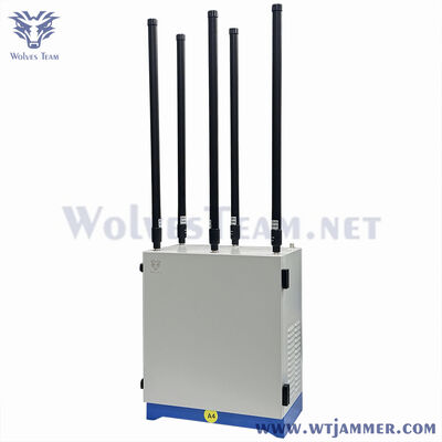buy 600w 10 Bands Waterproof Adjustable High Power 2g 3G 4G WiFi VHF UHF Military Customize Frequency Signal Jammer online manufacture