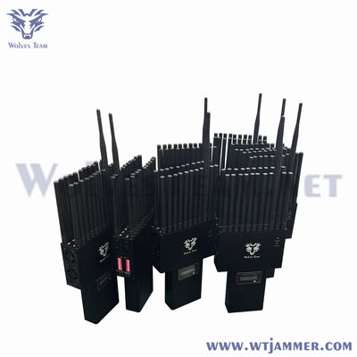 Buy Indoor Bulit in Battery Handheld 22 bands Cell Phone Jammer 2G 3G 4G 5G WiFi2.4g Bluetooth GPSL1-L5 Cellular signal Jammer online manufacture