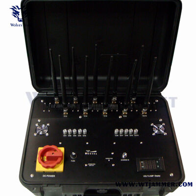 Buy 2 Hours Battery Operation Time Portable Signal Jammer 400W Power With Independent RF On Off Switches Allowing Control Over Each Frequency online manufacture