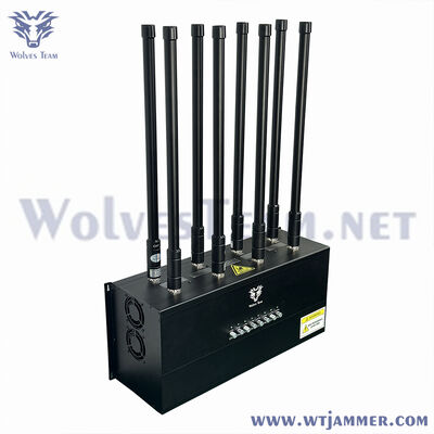 Buy High Power 20W 8 Channel Desktop Wireless Signal Jammer Security Signal Blocker online manufacture