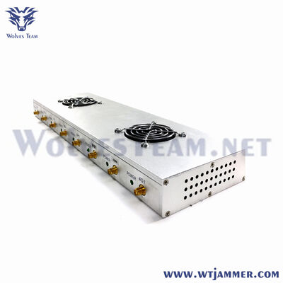 Buy Silver Style Industrial Grade 8-Channel RF Jammer Dual Cooling Fans for Continuous Operation & Anti-Tracking Use online manufacture