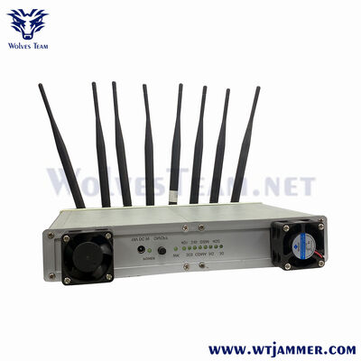 Buy 200W 8 Band Desktop Cellular Blocker Jams GPS L1 L2 and All 2g to 5g Bands online manufacture