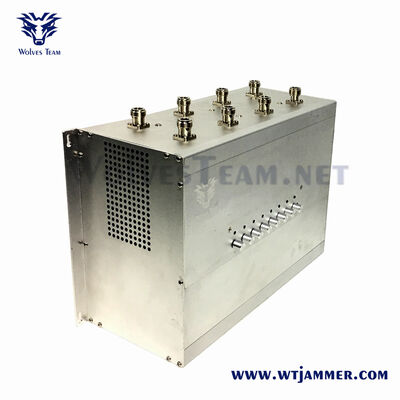 Buy Silver Style Adjustable 8-Channel Signal Jammer, High-Power All-Cellular Network & WiFi/GPS Blocker online manufacture