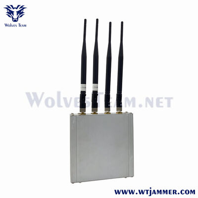 Buy High Power 80W Desktop 4 Bands Powerful CDMA GSM LTE Shielder 50-150 Meters Signal Jammer online manufacture